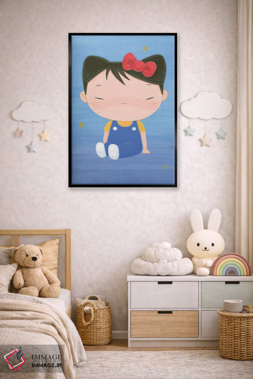 تابلو دکوراتیو دختر گربه ای اثر مارتین هسو - D4B