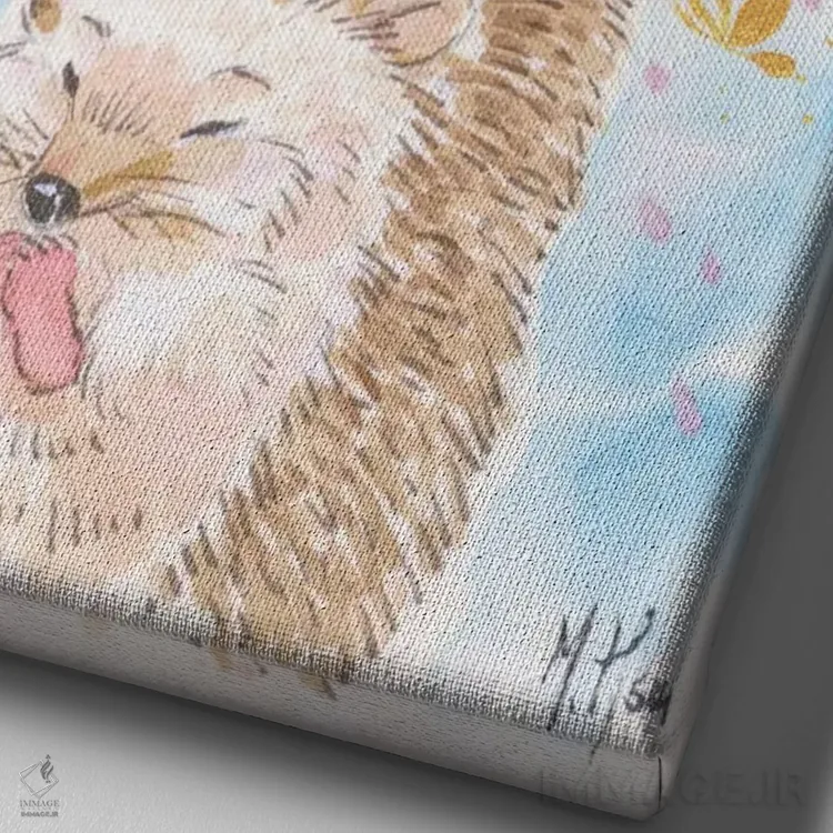 تابلو دکوراتیو آرزوی شکوفه های گیلاس اثر مارتین هسو - نمای نزدیک بافت بوم