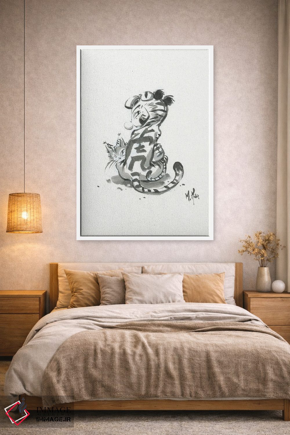 تابلو دکوراتیو دختر ببر اثر مارتین هسو - D2W