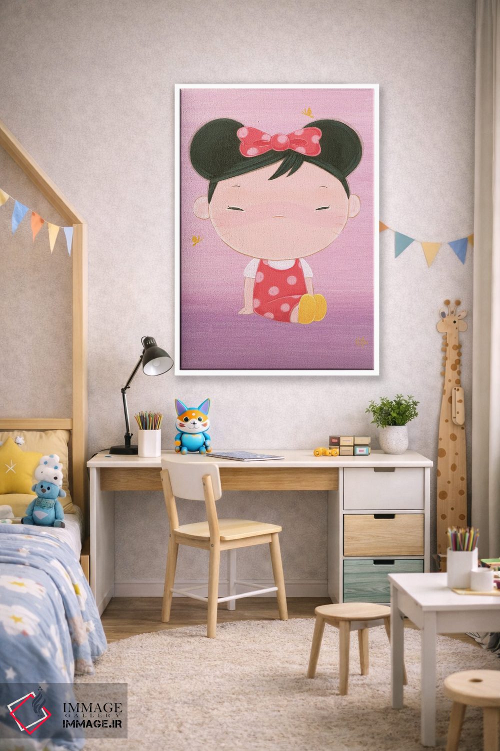 تابلو دکوراتیو دختر مینی اثر مارتین هسو - D1W