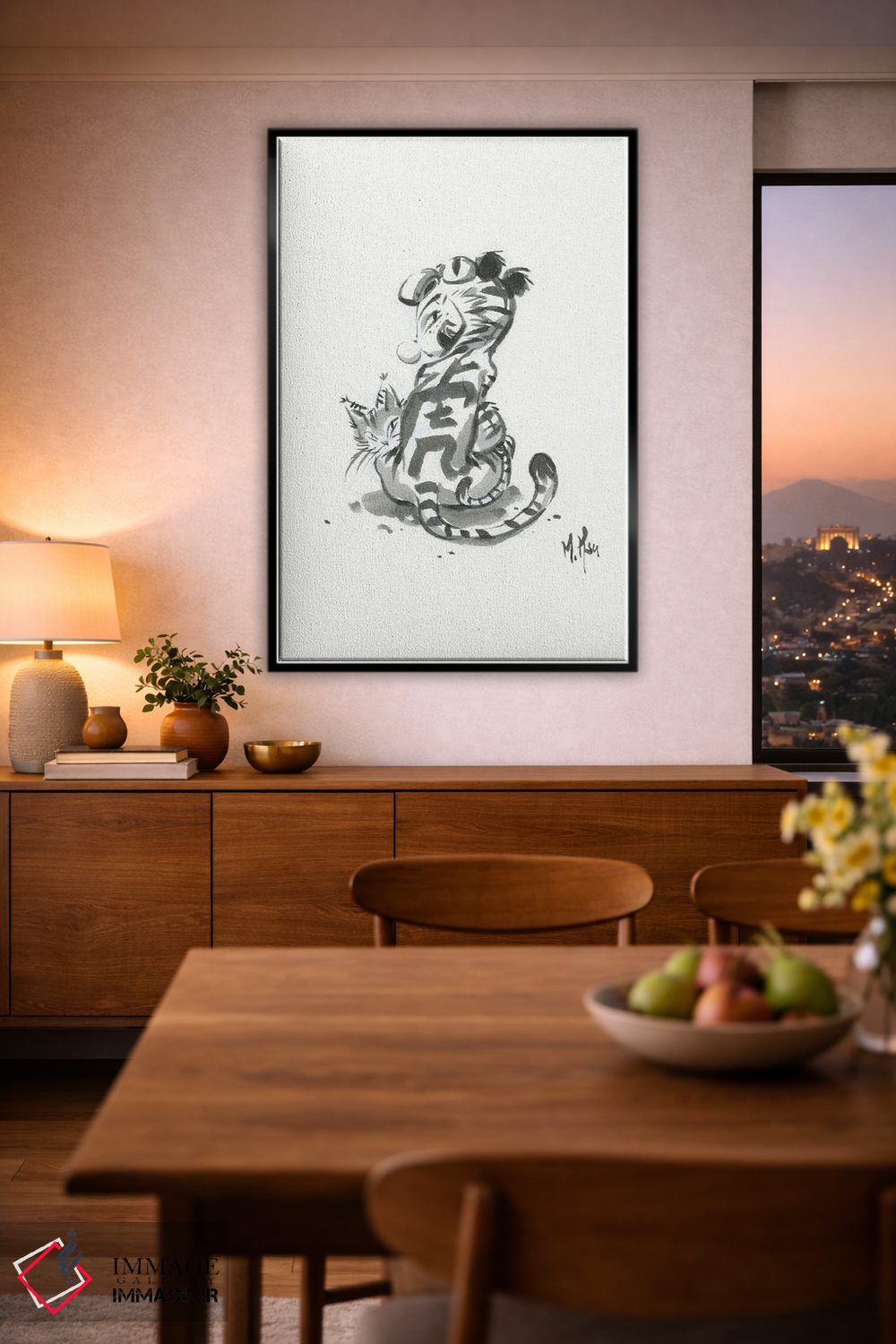 تابلو دکوراتیو دختر ببر اثر مارتین هسو - D3B