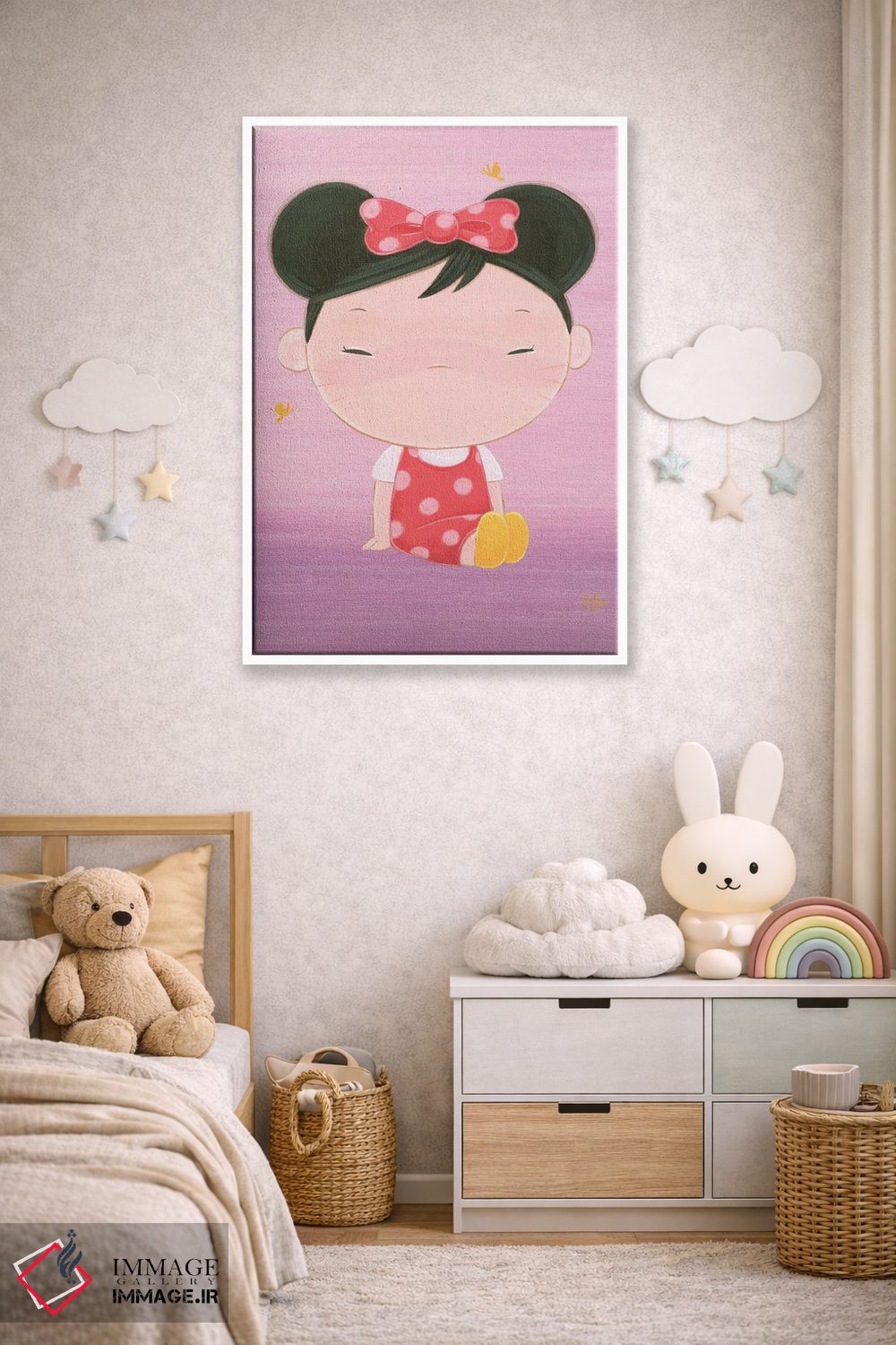تابلو دکوراتیو دختر مینی اثر مارتین هسو - D3W