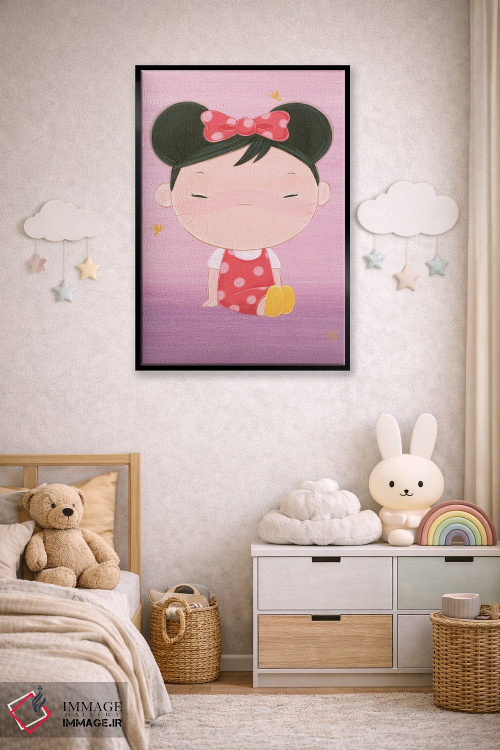 تابلو دکوراتیو دختر مینی اثر مارتین هسو - D6B