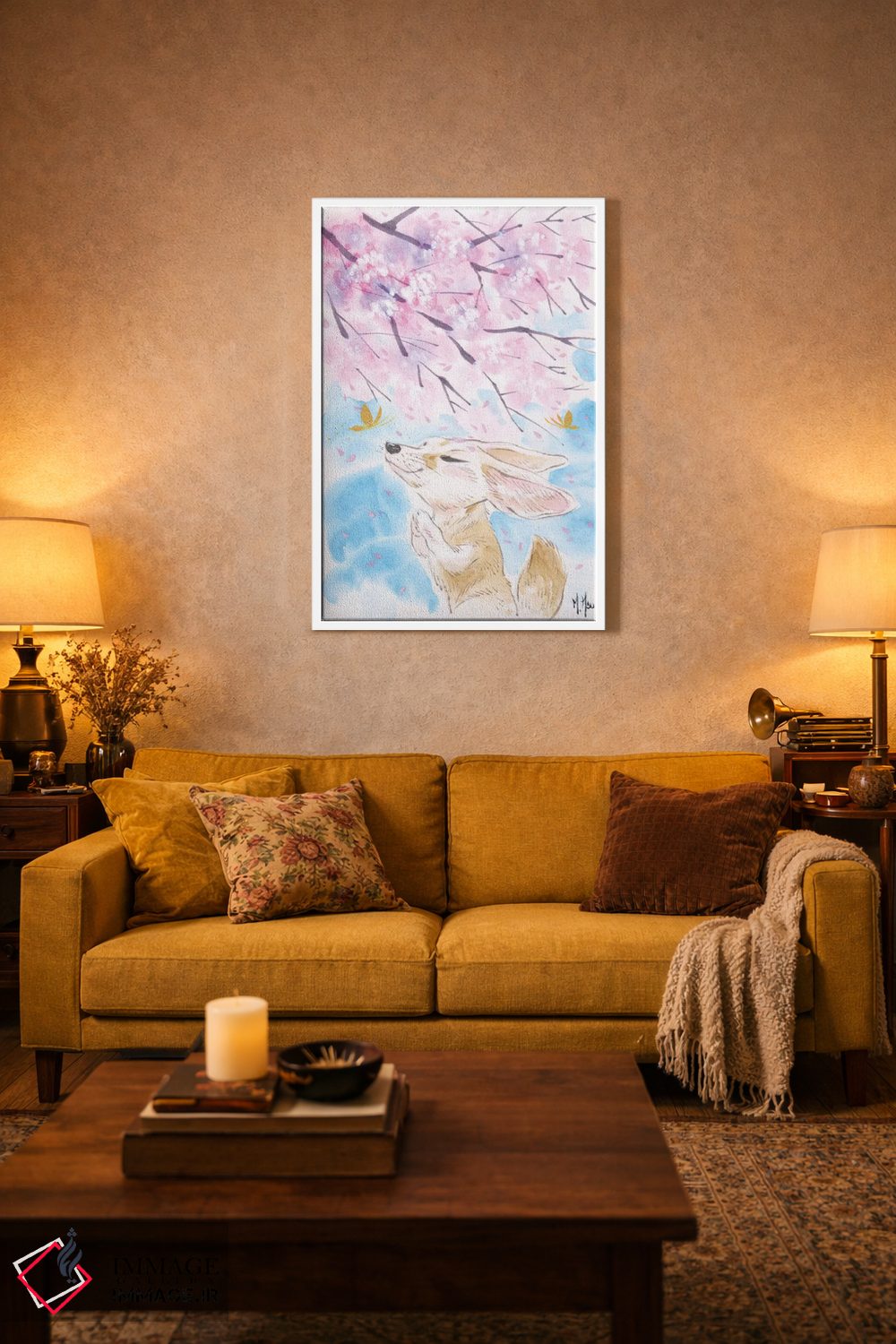 تابلو دکوراتیو آرزوی شکوفه های گیلاس اثر مارتین هسو - D3W