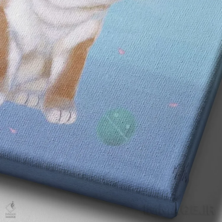 تابلو دکوراتیو شиба و شکوفه های گیلاس اثر مارتین هسو - نمای نزدیک بافت بوم