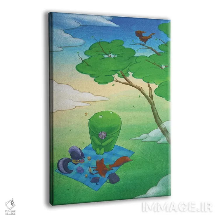 تابلو دکوراتیو پیک نیک ربات اثر مارتین هسو - نمای پرسپکتیو محصول