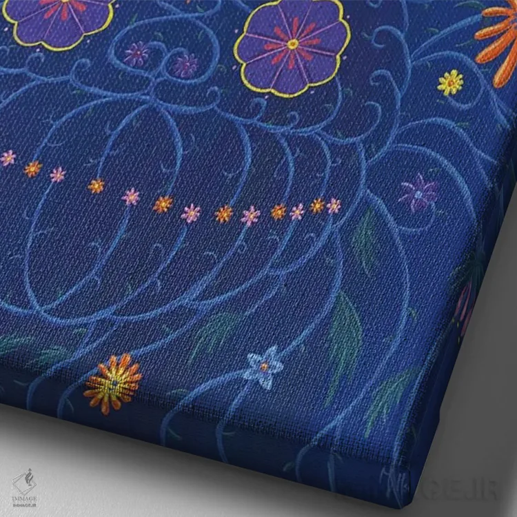 تابلو دکوراتیو ببرها اثر مارتین هسو - نمای نزدیک بافت بوم