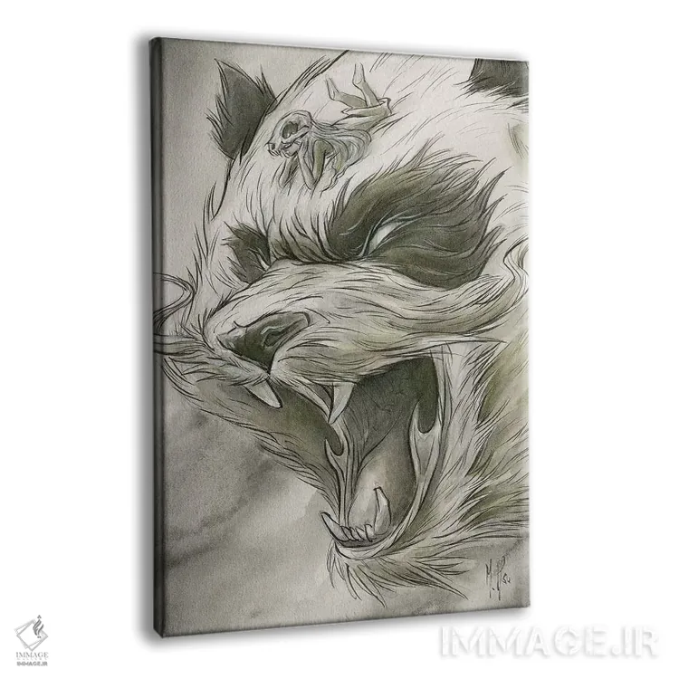 تابلو دکوراتیو حیوانات روحی اثر مارتین هسو - نمای پرسپکتیو محصول