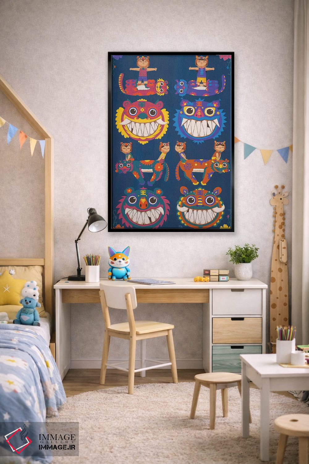 تابلو دکوراتیو ببرها اثر مارتین هسو - D1B