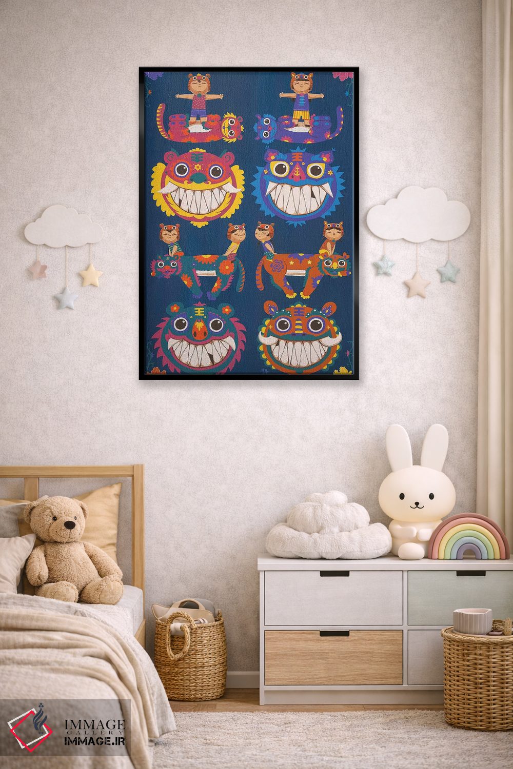 تابلو دکوراتیو ببرها اثر مارتین هسو - D6B