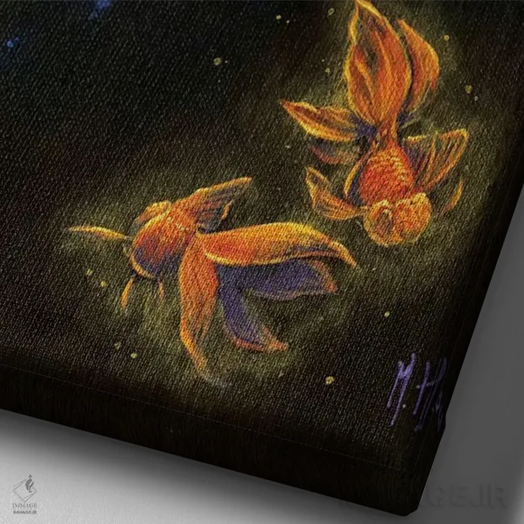 تابلو دکوراتیو پناهگاه اثر مارتین هسو - نمای نزدیک بافت بوم