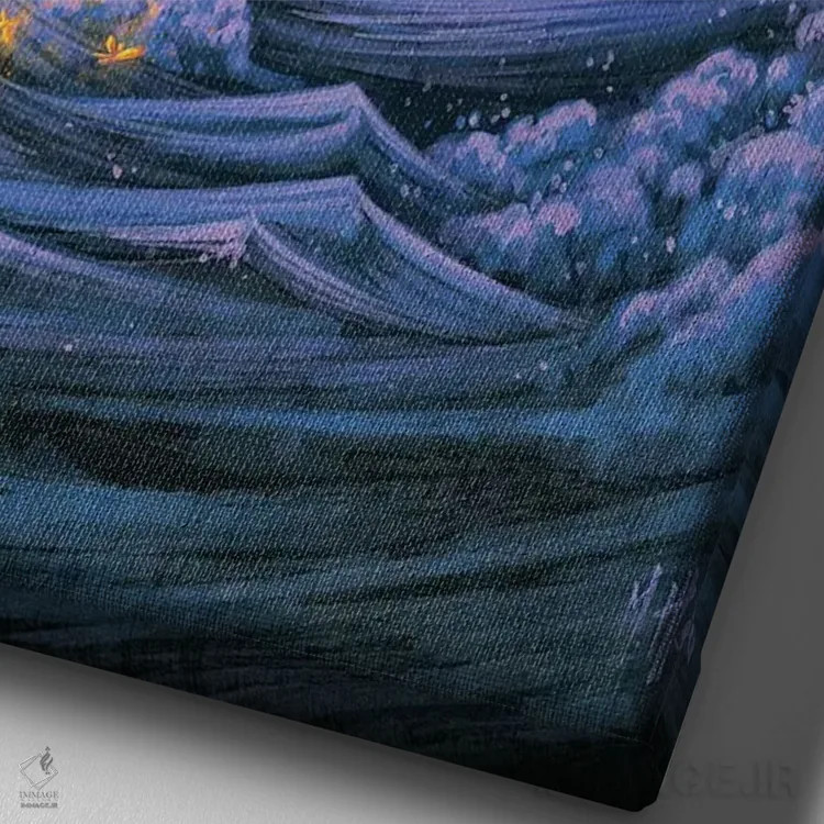 تابلو دکوراتیو گذرگاه اثر مارتین هسو - نمای نزدیک بافت بوم