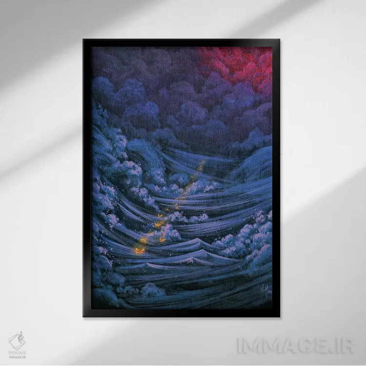 تابلو دکوراتیو گذرگاه اثر مارتین هسو - نمای قابدار مشکی