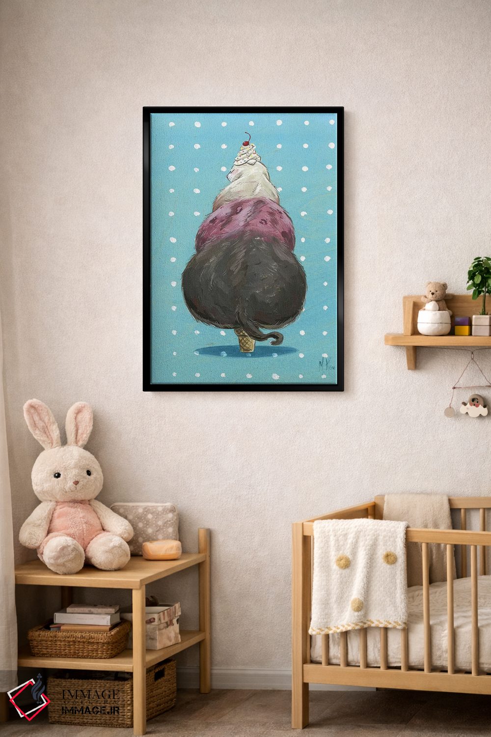 تابلو دکوراتیو گربه بستنی اثر مارتین هسو - D4B