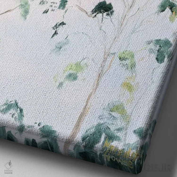 تابلو دکوراتیو درخشش آخرین پرتوهای روز اثر مردیت هاوس - نمای نزدیک بافت بوم