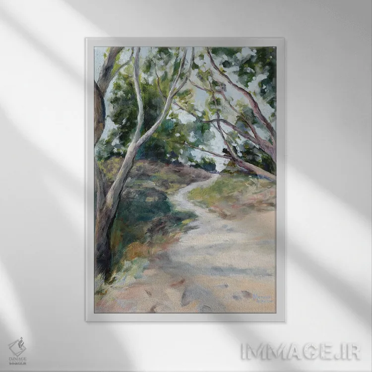 تابلو دکوراتیو مسیر ساحلی اثر مردیت هاوس - نمای قابدار سفید