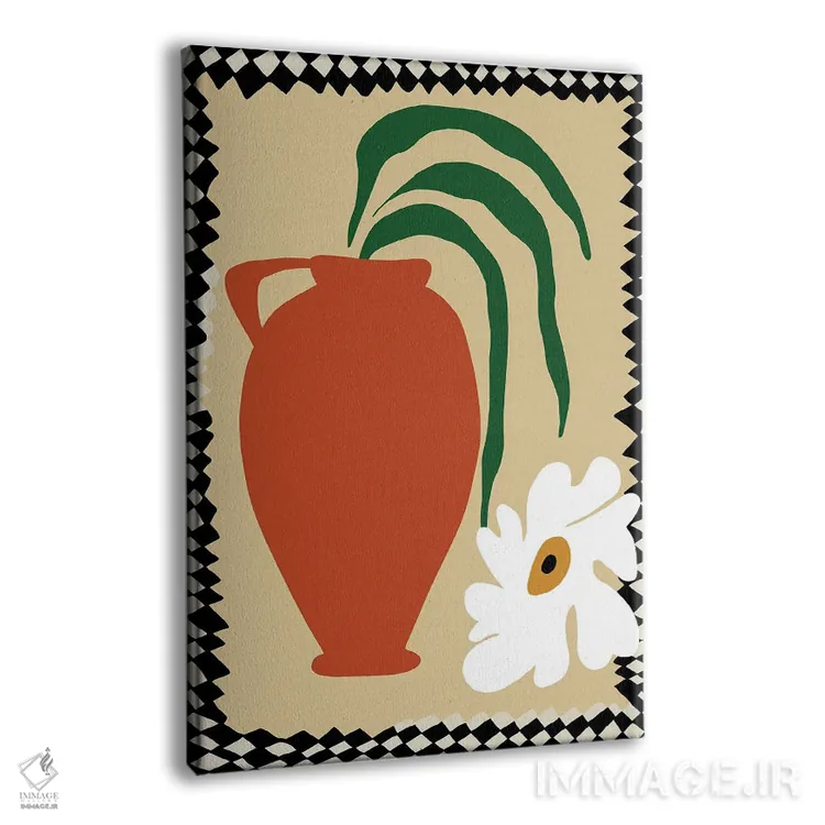 تابلو مدرن "سرامیک پاییزی گل شاد" اثر استودیو هنری میهو - نمای پرسپکتیو محصول