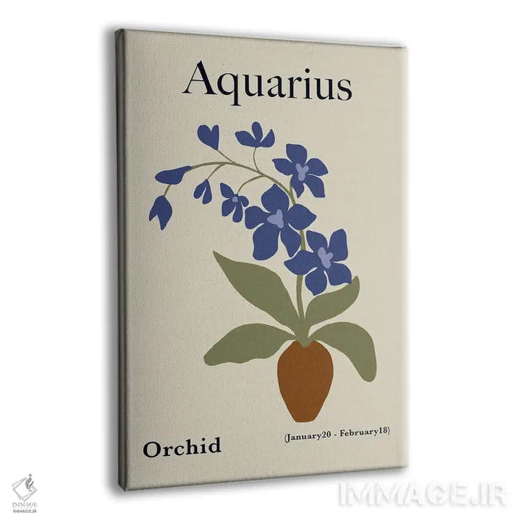 تابلو مینیمال "ارکیده دلو" اثر استودیو هنری میهو - نمای پرسپکتیو محصول