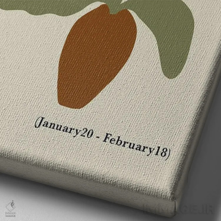 تابلو مینیمال "ارکیده دلو" اثر استودیو هنری میهو - نمای نزدیک بافت بوم