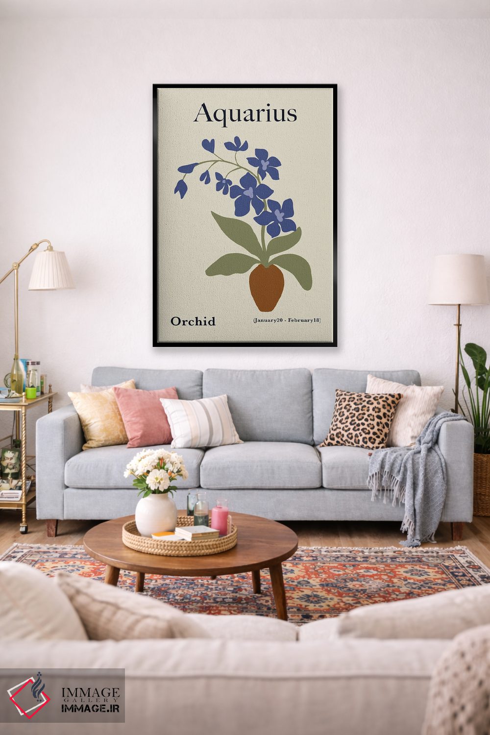 تابلو مینیمال "ارکیده دلو" اثر استودیو هنری میهو - D1B