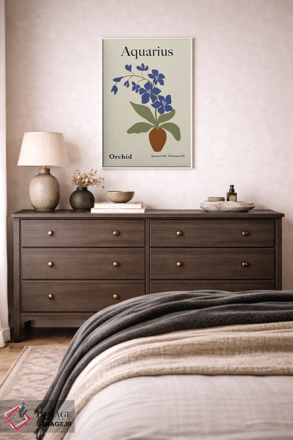 تابلو مینیمال "ارکیده دلو" اثر استودیو هنری میهو - D2W