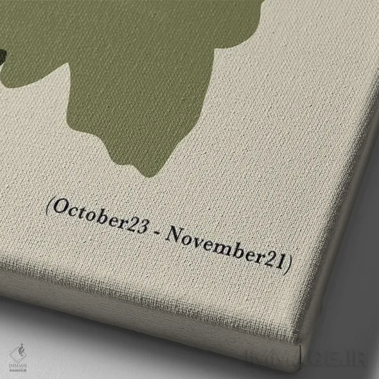 تابلو مینیمال "شمعدانی قرمز عقرب" اثر استودیو هنری میهو - نمای نزدیک بافت بوم