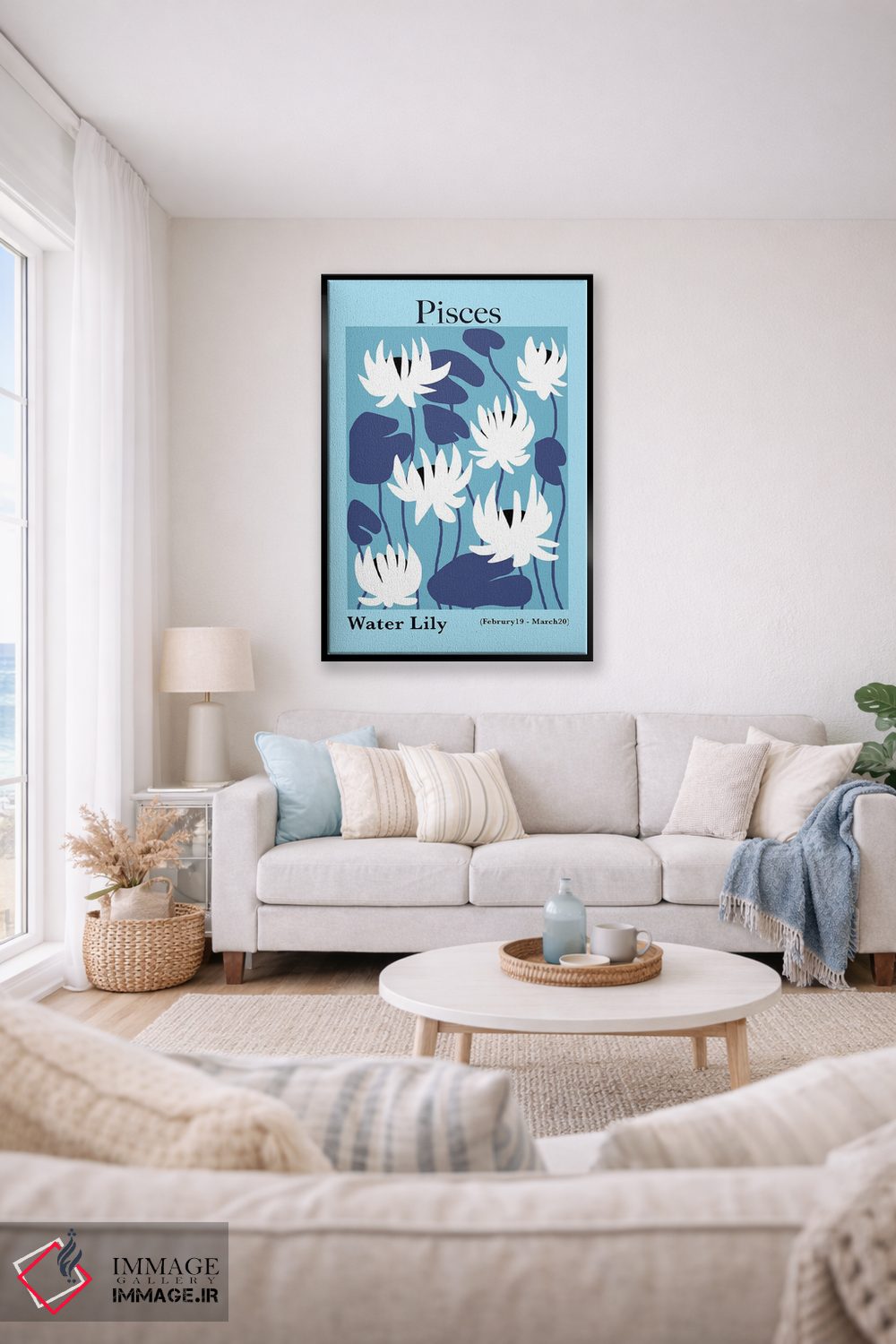 تابلو مدرن "نیلوفر آبی حوت" اثر استودیو هنری میهو - D2B