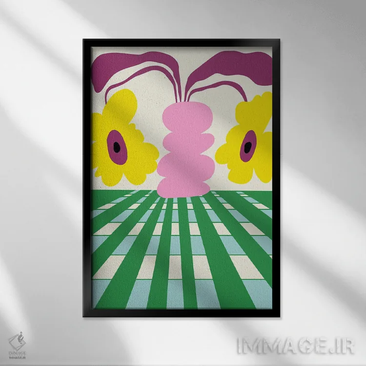 تابلو دکوراتیو "منشور سفالگری" اثر استودیو هنری میهو - نمای قابدار مشکی