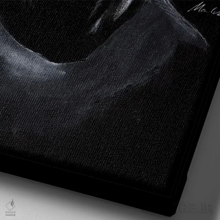 تابلو دکوراتیو "لئو مسی" اثر مارک لمان - نمای نزدیک بافت بوم