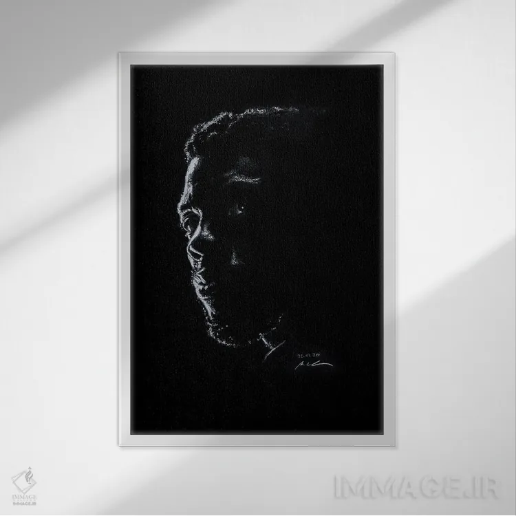 تابلو دکوراتیو "چدویک بوزمن" اثر مارک لمان - نمای قابدار سفید