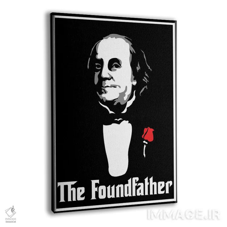تابلو دکوراتیو "پدر بنیان گذار" اثر کریستین میلئو - نمای پرسپکتیو محصول