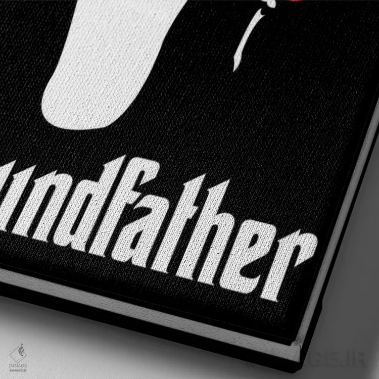 تابلو دکوراتیو "پدر بنیان گذار" اثر کریستین میلئو - نمای نزدیک بافت بوم