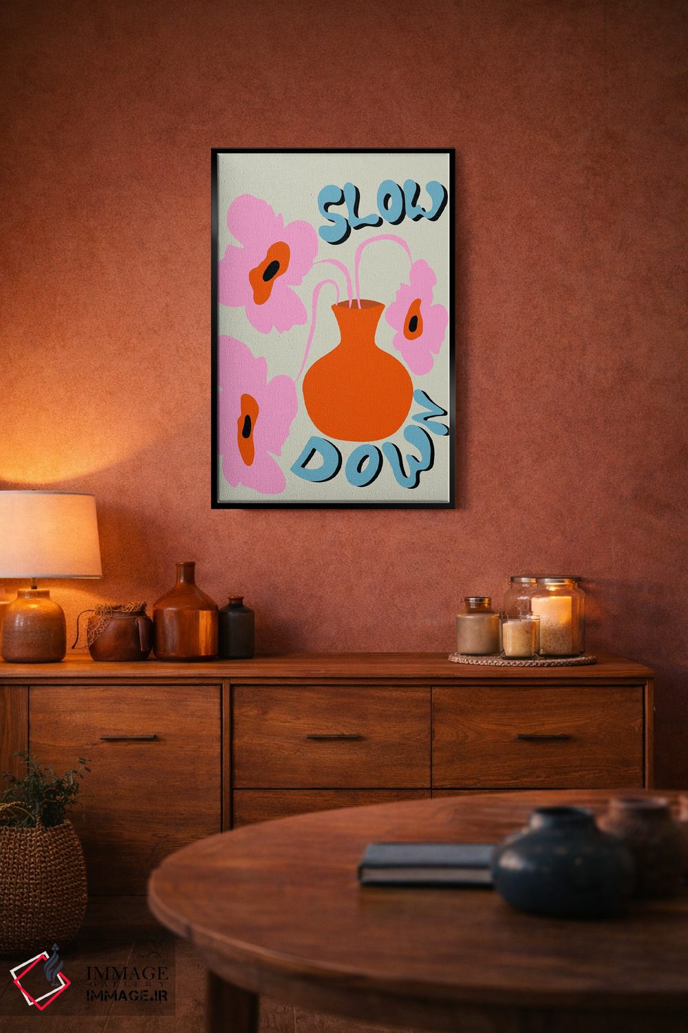 تابلو دکوراتیو "آرام باش" اثر استودیو هنری میهو - D5B