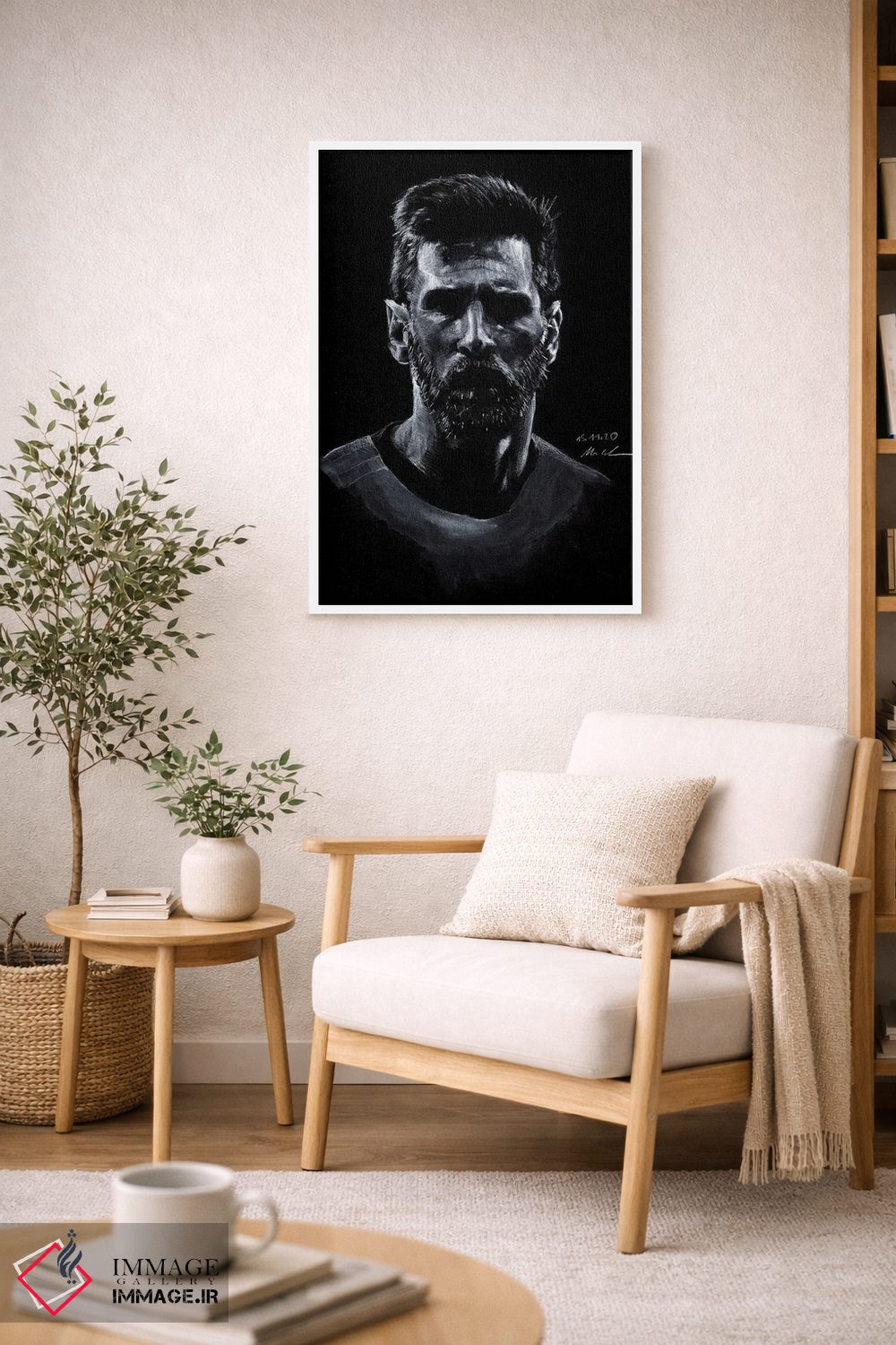 تابلو دکوراتیو "لئو مسی" اثر مارک لمان - D5W