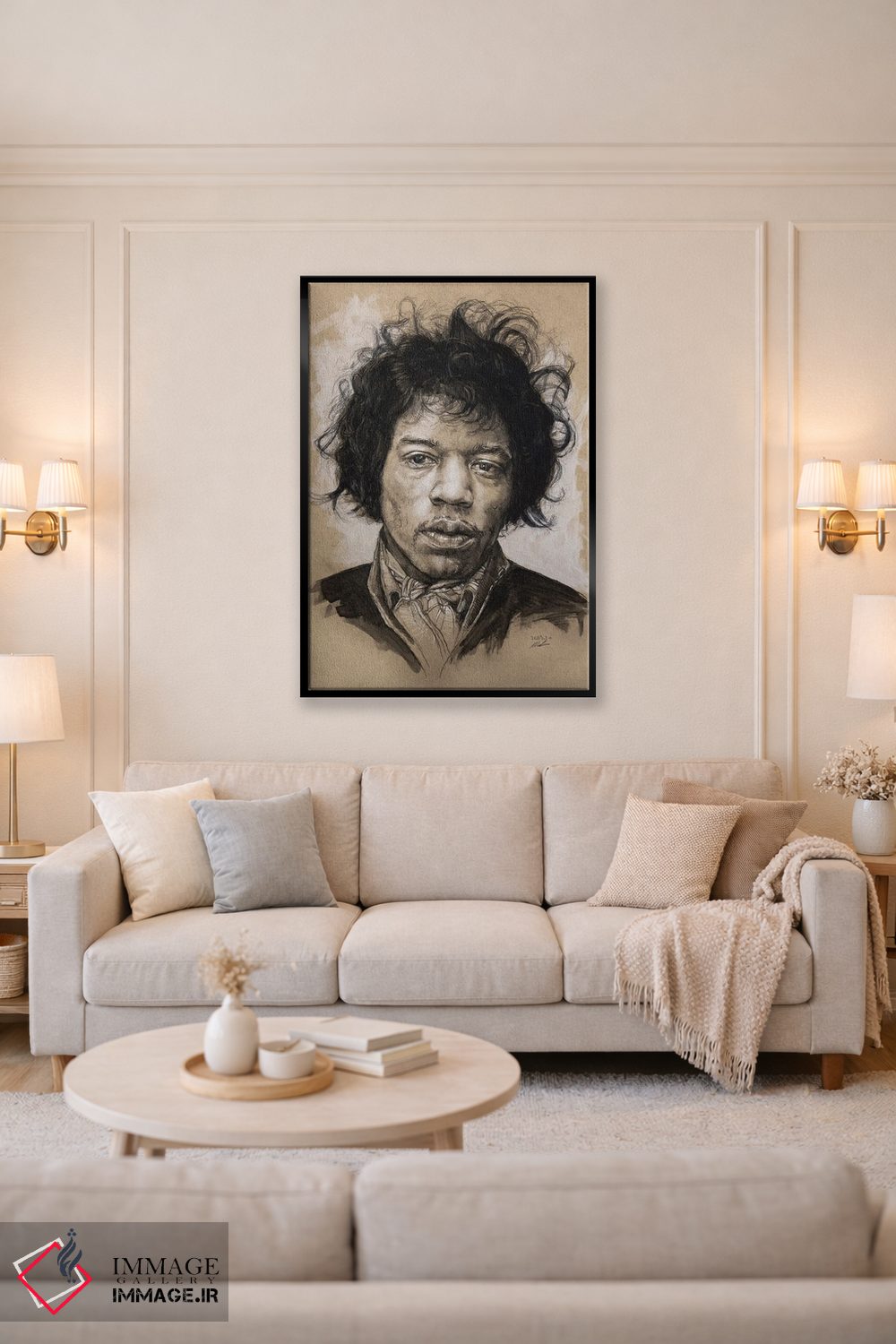 تابلو دکوراتیو "جیمی هندریکس" اثر مارک لمان - D4B