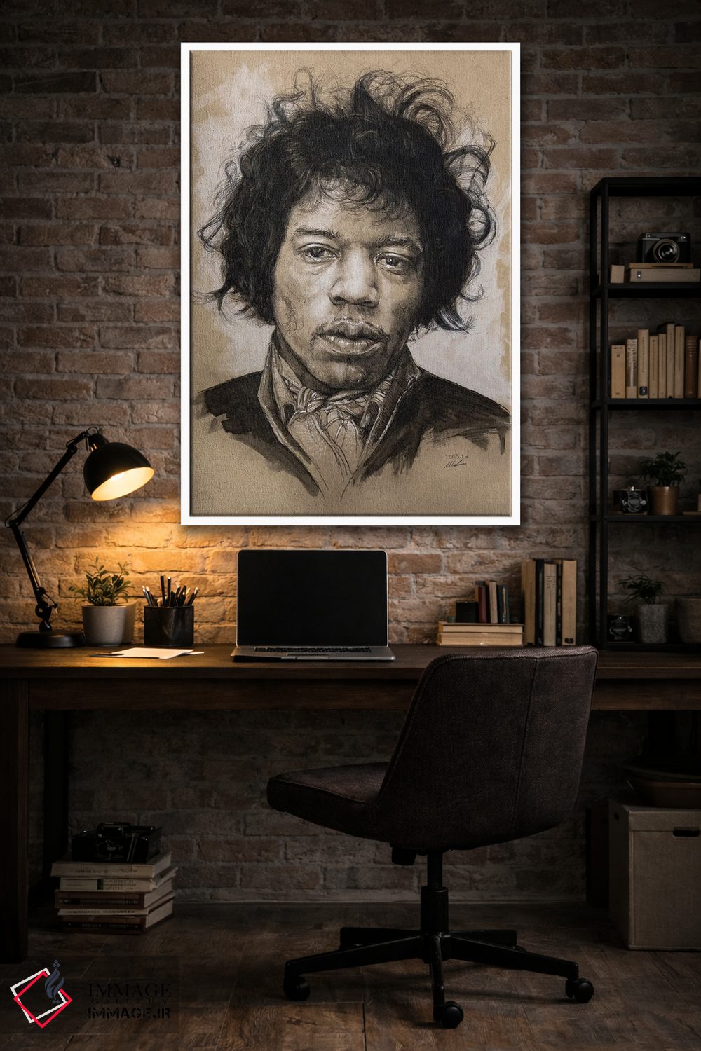 تابلو دکوراتیو "جیمی هندریکس" اثر مارک لمان - D3W