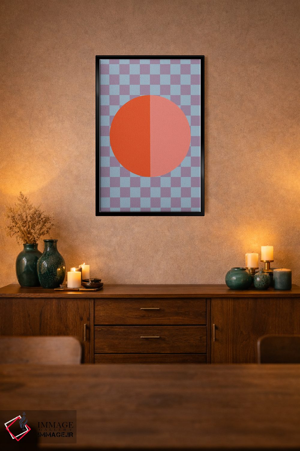 تابلو مدرن "بادکنک صفحه شطرنجی" اثر استودیو هنری میهو - D2B