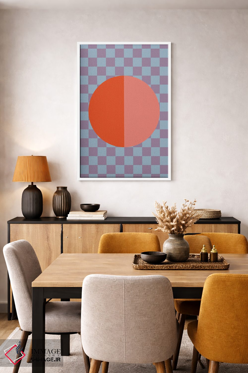 تابلو مدرن "بادکنک صفحه شطرنجی" اثر استودیو هنری میهو - D5W
