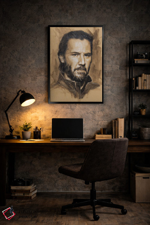 تابلو دکوراتیو "کیانو ریوز" اثر مارک لمان - D6B