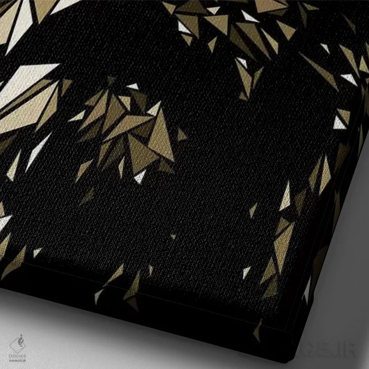 تابلو دکوراتیو "سر شیر" اثر کریستین میلئو - نمای نزدیک بافت بوم