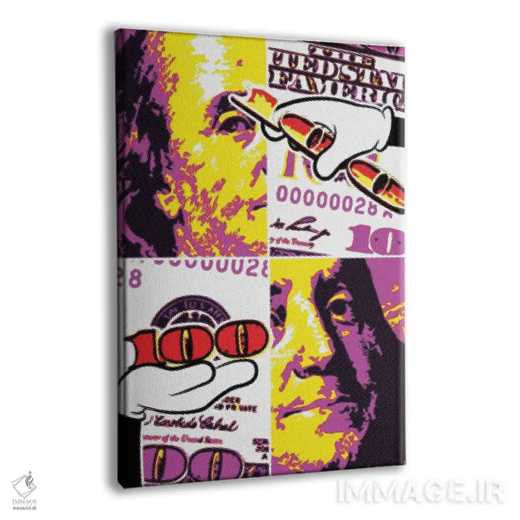 تابلو دکوراتیو "نقاط رستر بنجامین ۱" اثر کریستین میلئو - نمای پرسپکتیو محصول