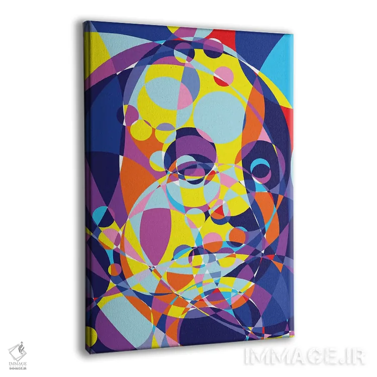 تابلو دکوراتیو "حلقه های متحد بنجامین فرانکلین" اثر کریستین میلئو - نمای پرسپکتیو محصول