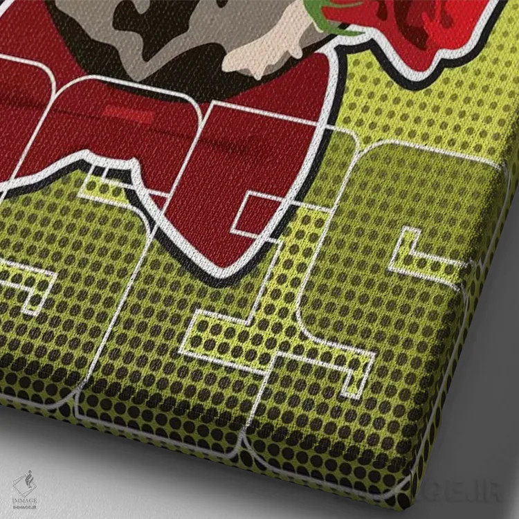 تابلو دکوراتیو "میمون ها و گل ها ۱" اثر کریستین میلئو - نمای نزدیک بافت بوم