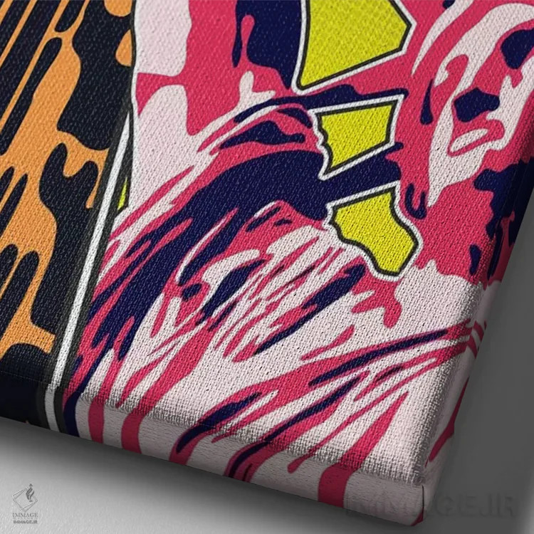 تابلو دکوراتیو "و یک نیویورک شاد" اثر کریستین میلئو - نمای نزدیک بافت بوم