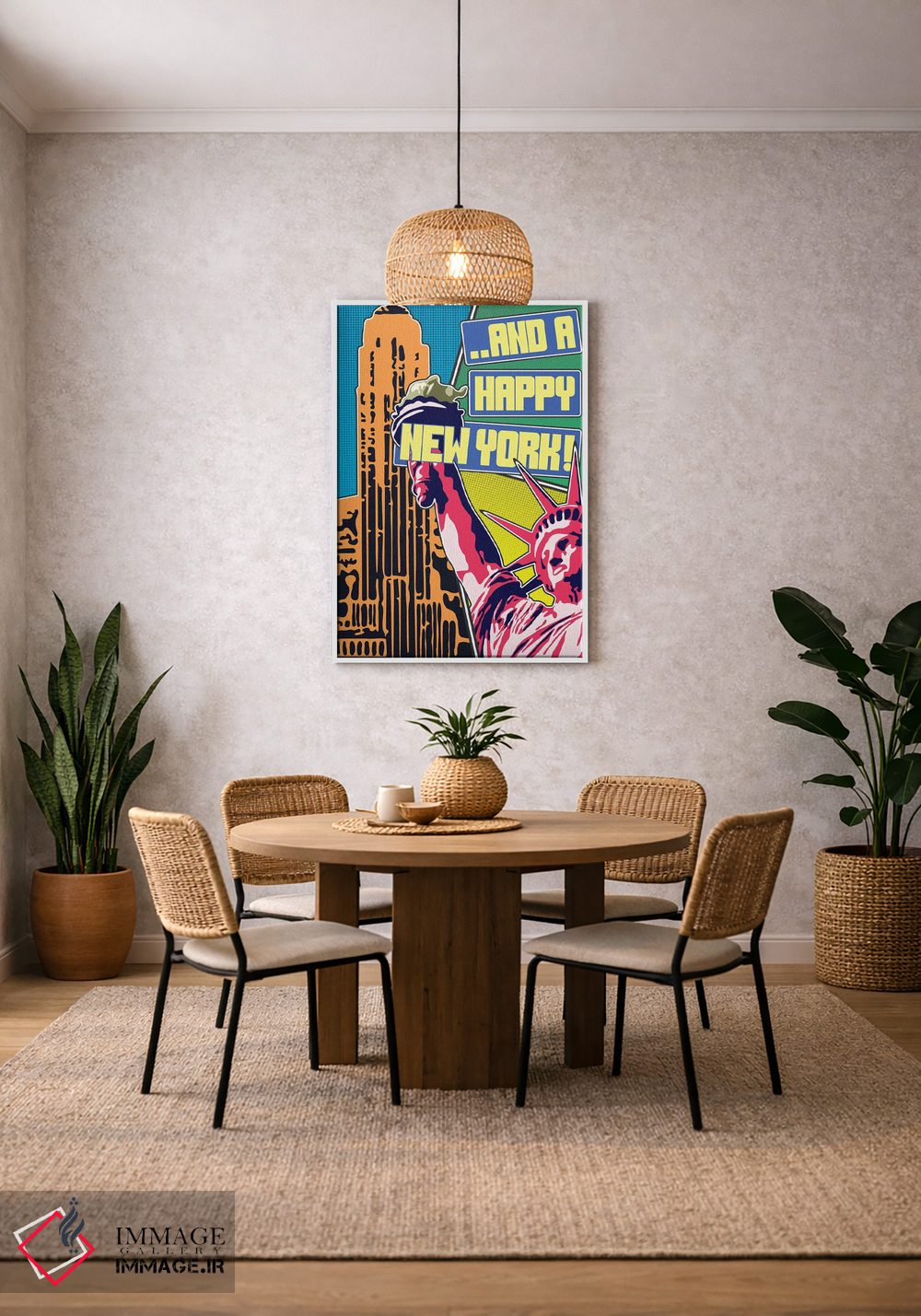 تابلو دکوراتیو "و یک نیویورک شاد" اثر کریستین میلئو - D2W