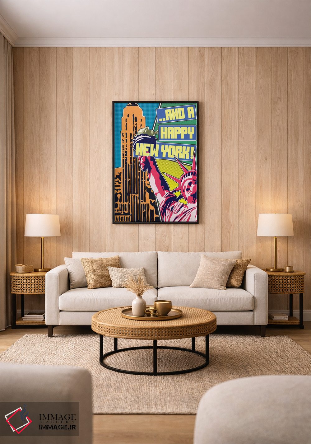 تابلو دکوراتیو "و یک نیویورک شاد" اثر کریستین میلئو - D1B
