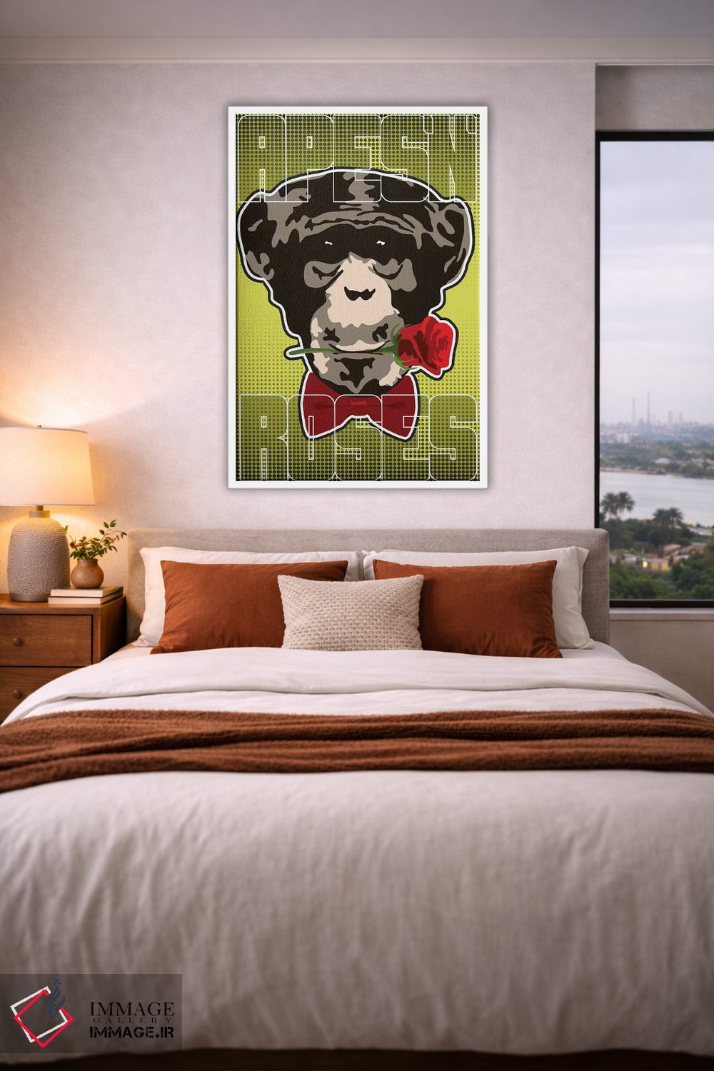 تابلو دکوراتیو "میمون ها و گل ها ۱" اثر کریستین میلئو - D3W