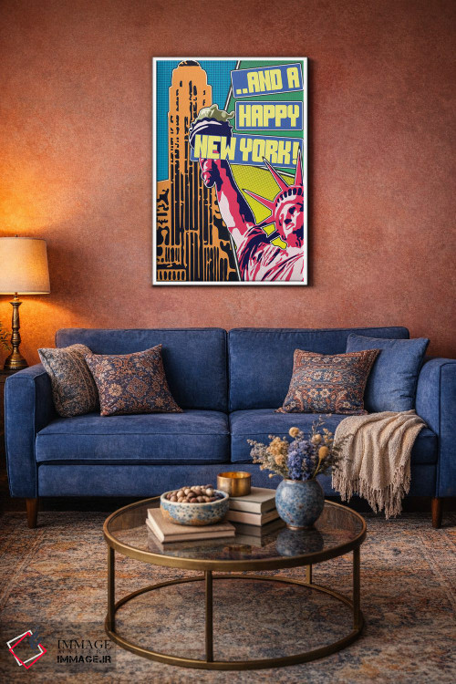 تابلو دکوراتیو "و یک نیویورک شاد" اثر کریستین میلئو - D3W
