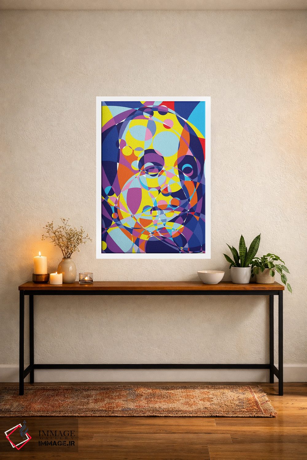 تابلو دکوراتیو "حلقه های متحد بنجامین فرانکلین" اثر کریستین میلئو - D1W