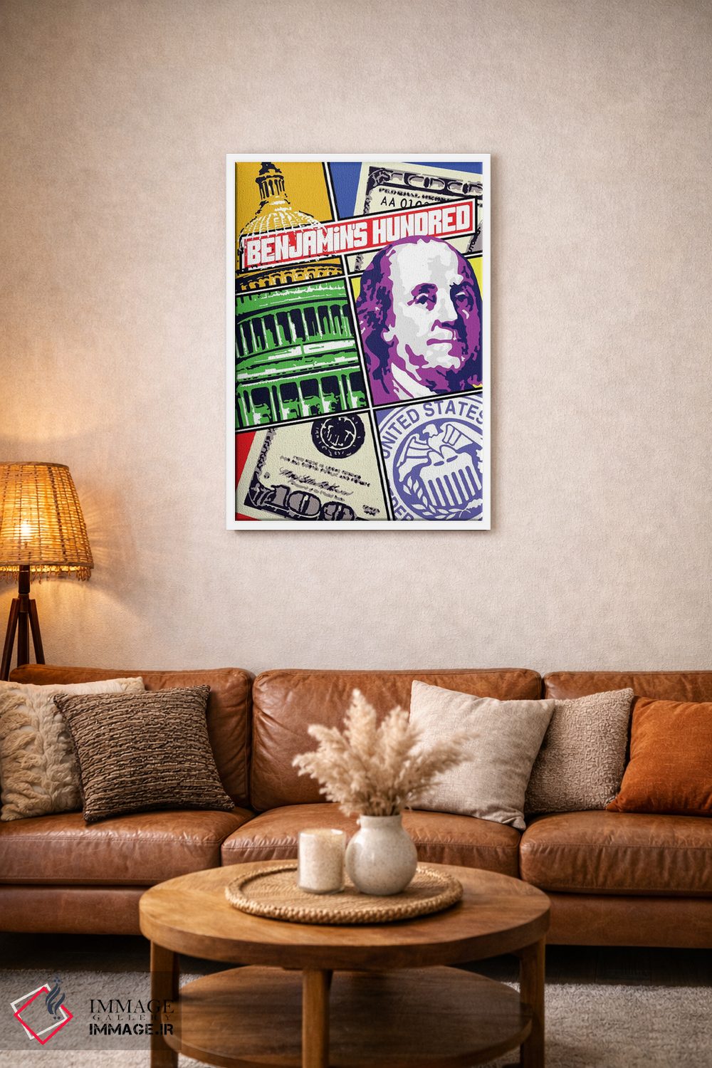 تابلو دکوراتیو "صد بنجامین" اثر کریستین میلئو - D2W